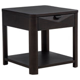 Marcelo Wood End Table with Drawer and Shelf Light Elm