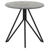 Hadi Round SmartTop Coffee and End Table Set Cement