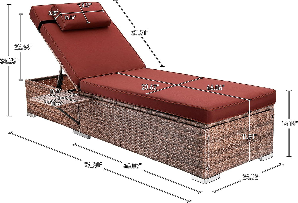 Andy Wicker Chaise Chairs (Set of 2)
