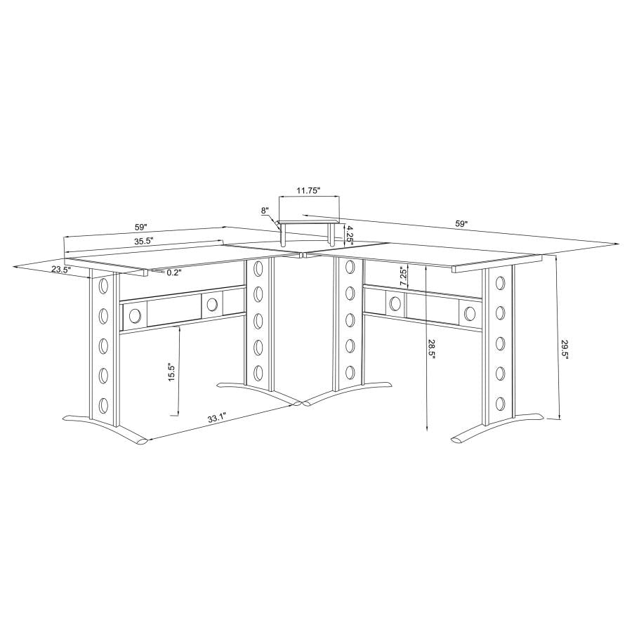 Keizer L-Shape Desk