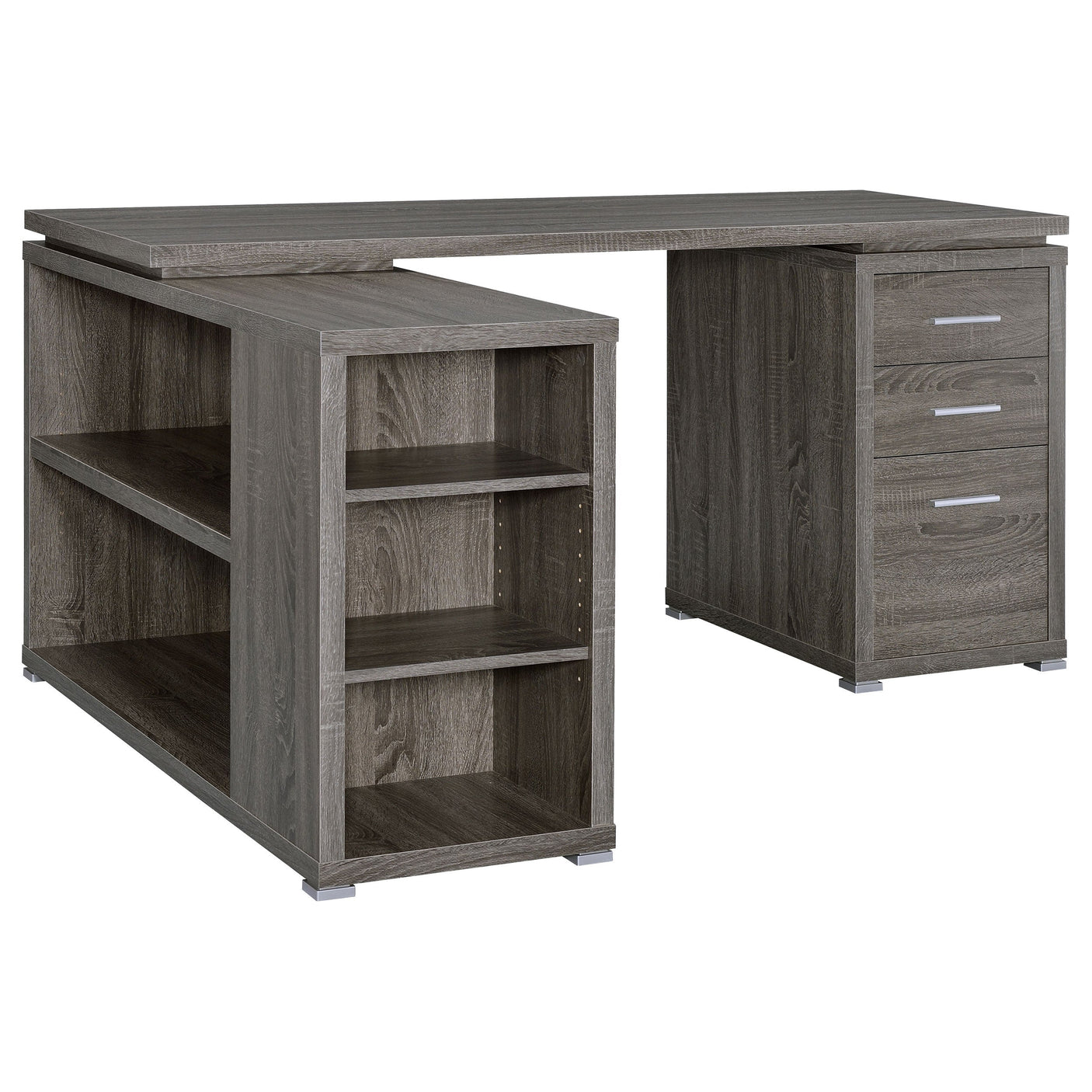 Yvette 60-inch 3-drawer L-Shape Computer Desk