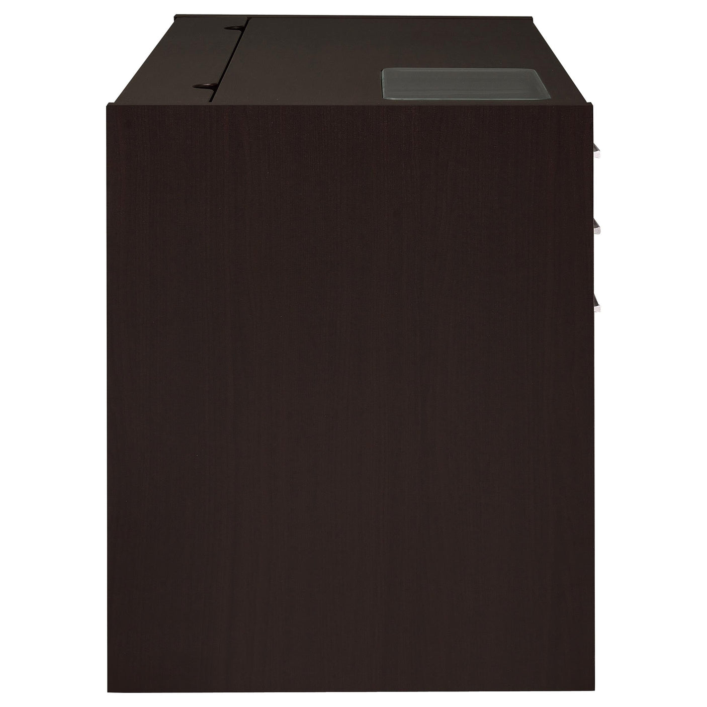 Halston 47-inch 2-drawer Office Desk with Cabinet Cappuccino