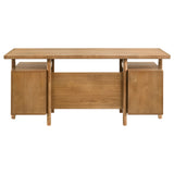 Roldan 69-inch 4-drawer Computer Desk with File Drawer Light Ash