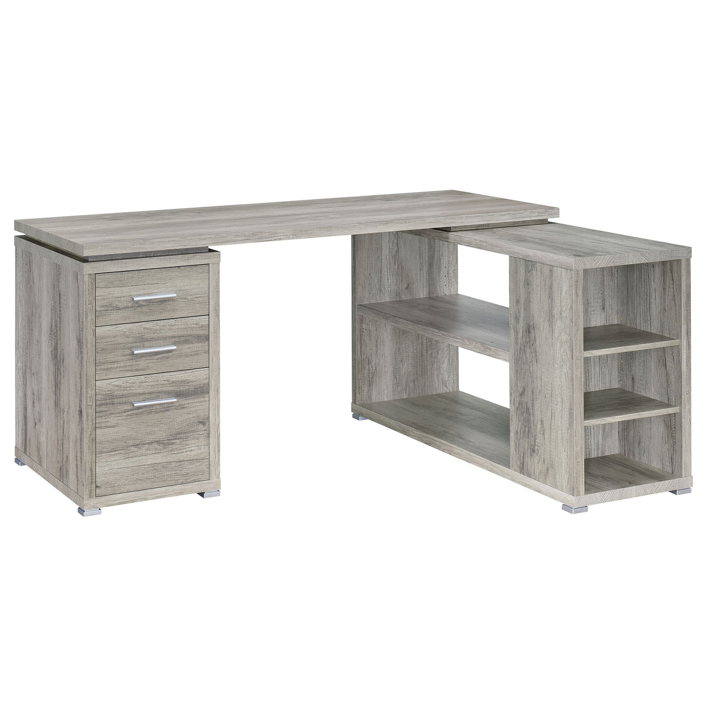 Yvette 60-inch 3-drawer L-Shape Computer Desk