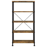 Analiese 2-piece Computer Desk Bookcase Set Rustic Nutmeg