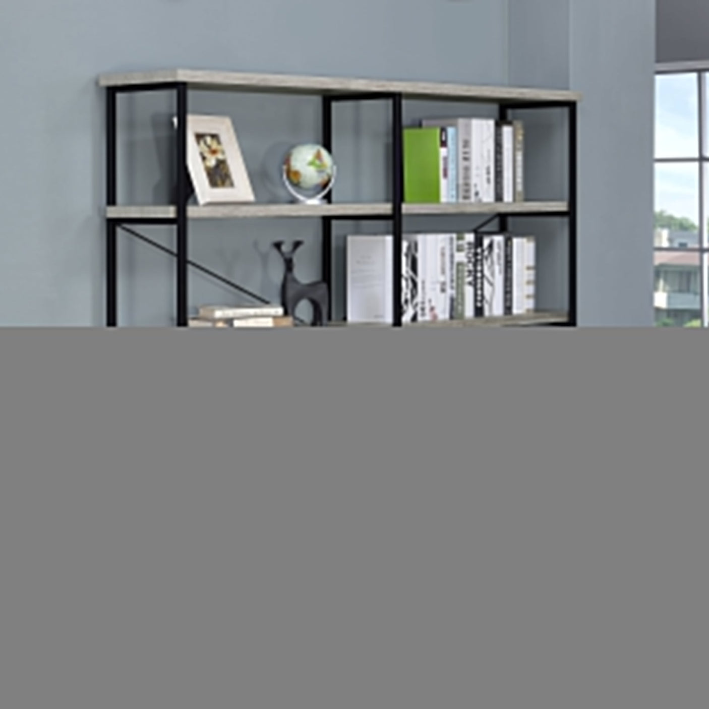 Analiese 63-inch 4-shelf Double Bookshelf