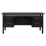Goodson 64-inch 4-Drawer Double Pedestal Computer Desk Black