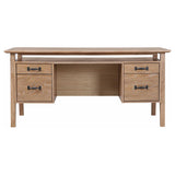 Goodson 64-inch 4-Drawer Double Pedestal Computer Desk Black
