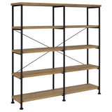 Analiese 63-inch 4-shelf Double Bookshelf Mango