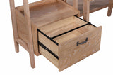 Fabian 4-piece Computer Desk and Bookshelf Set Distressed Light Brown