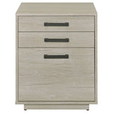 Loomis 3-drawer Home Office File Cabinet Whitewashed Grey