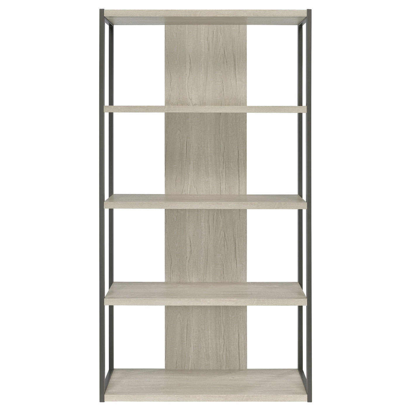 Loomis 72-inch 4-shelf Bookshelf Whitewashed Grey