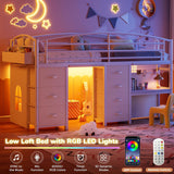 Low Loft Bed - Twin