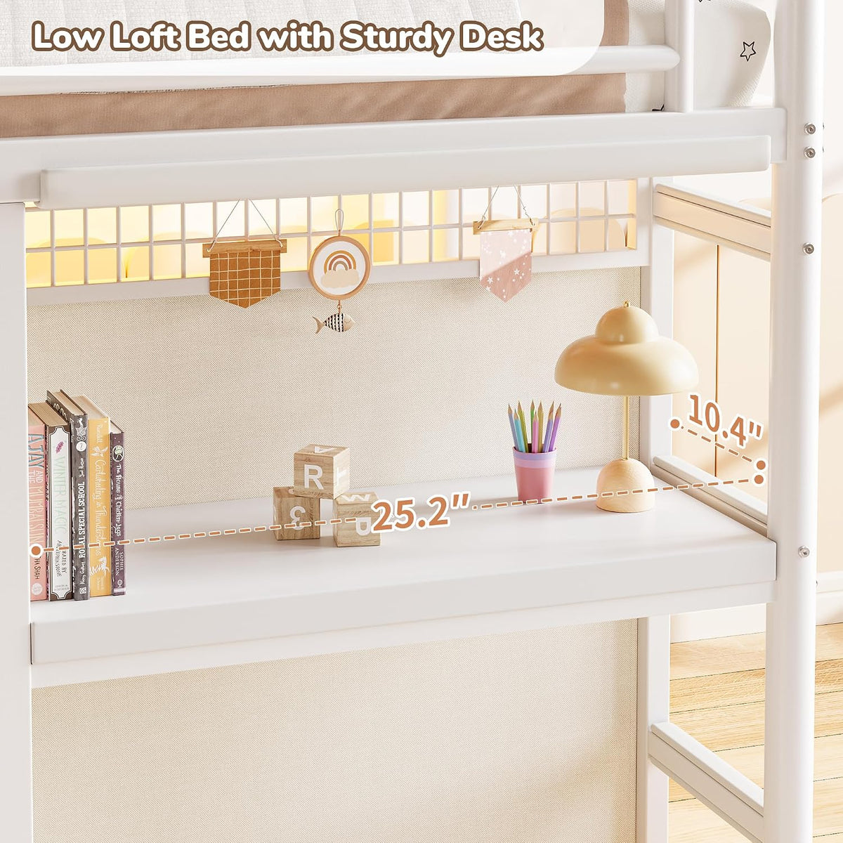 Low Loft Bed - Twin