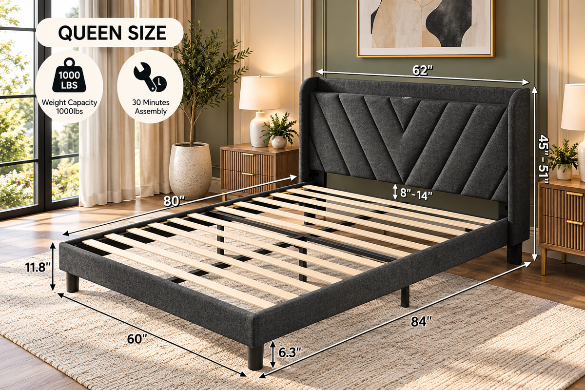 Arlo Queen Upholstered Bed