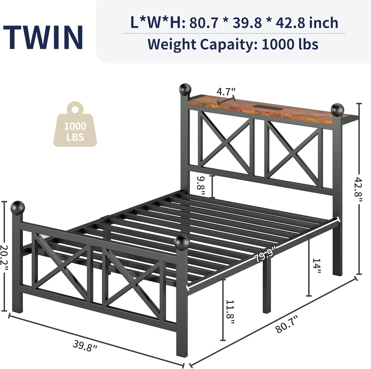 Mark Metal Bed