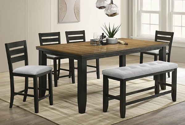 Jasiel Counter Height Table w/ 4 Chairs