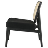 Rayo Rattan Cane Back Accent Chair with Padded Seat