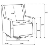 Serra Boucle Upholstered Swivel Glider
