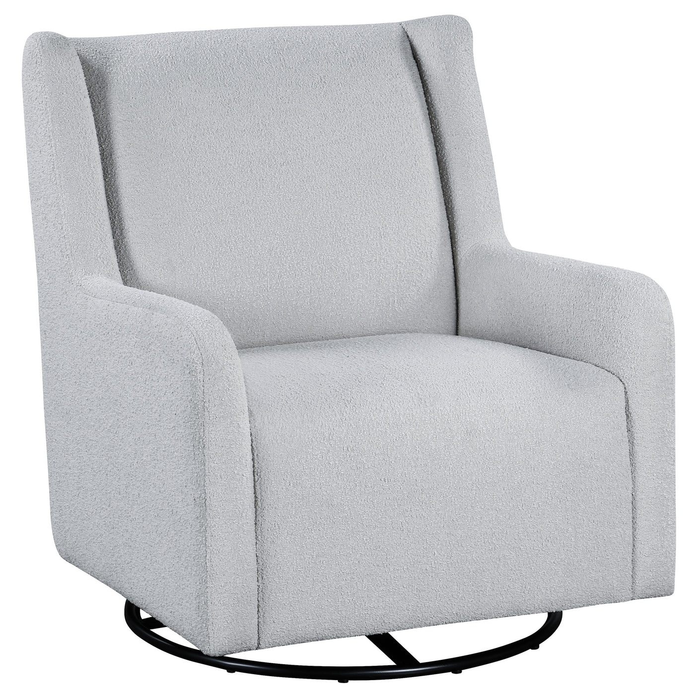 Serra Boucle Upholstered Swivel Glider