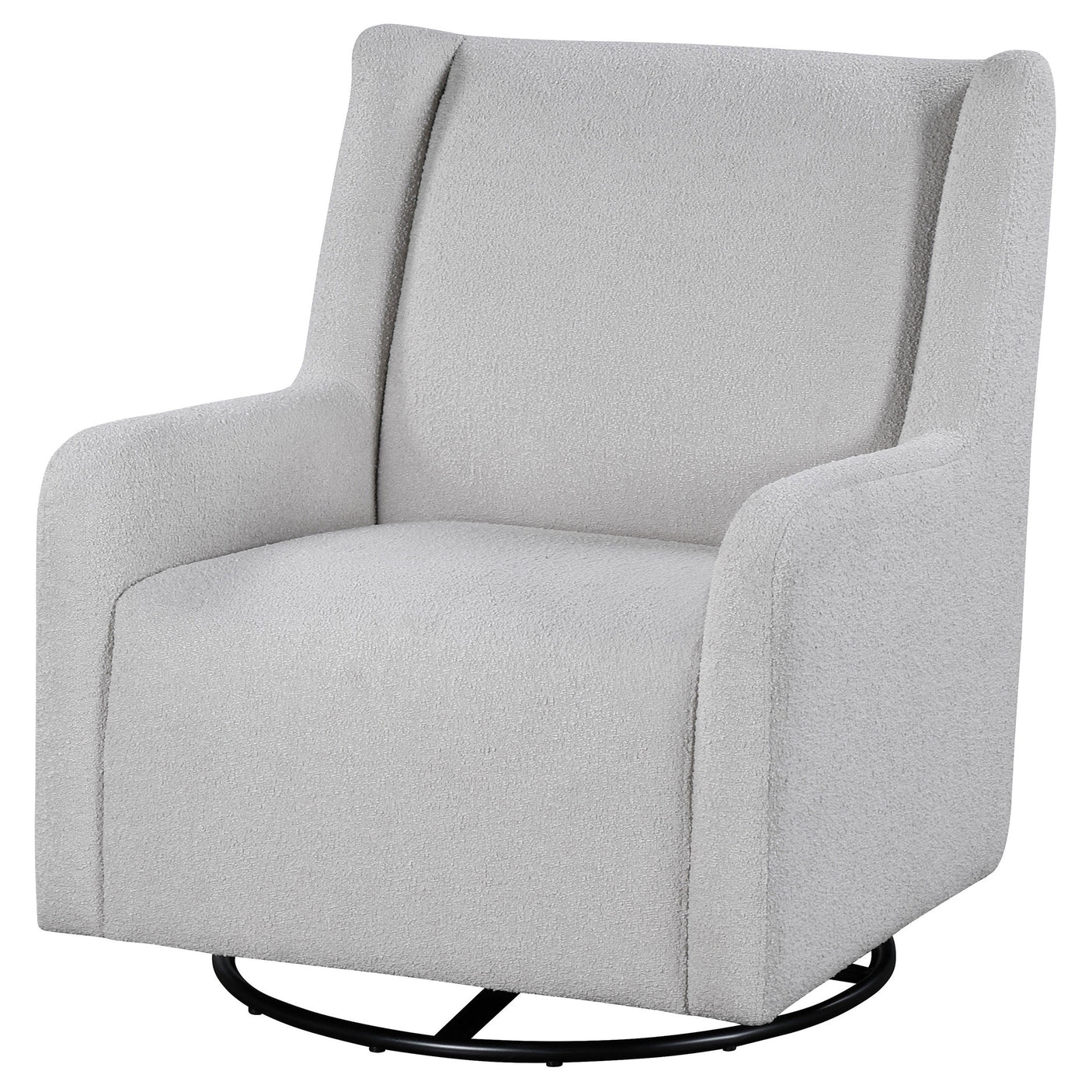 Serra Boucle Upholstered Swivel Glider