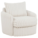 Sarco Corduroy Upholstered Swivel Accent Arm Chair