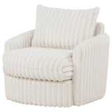 Sarco Corduroy Upholstered Swivel Accent Arm Chair