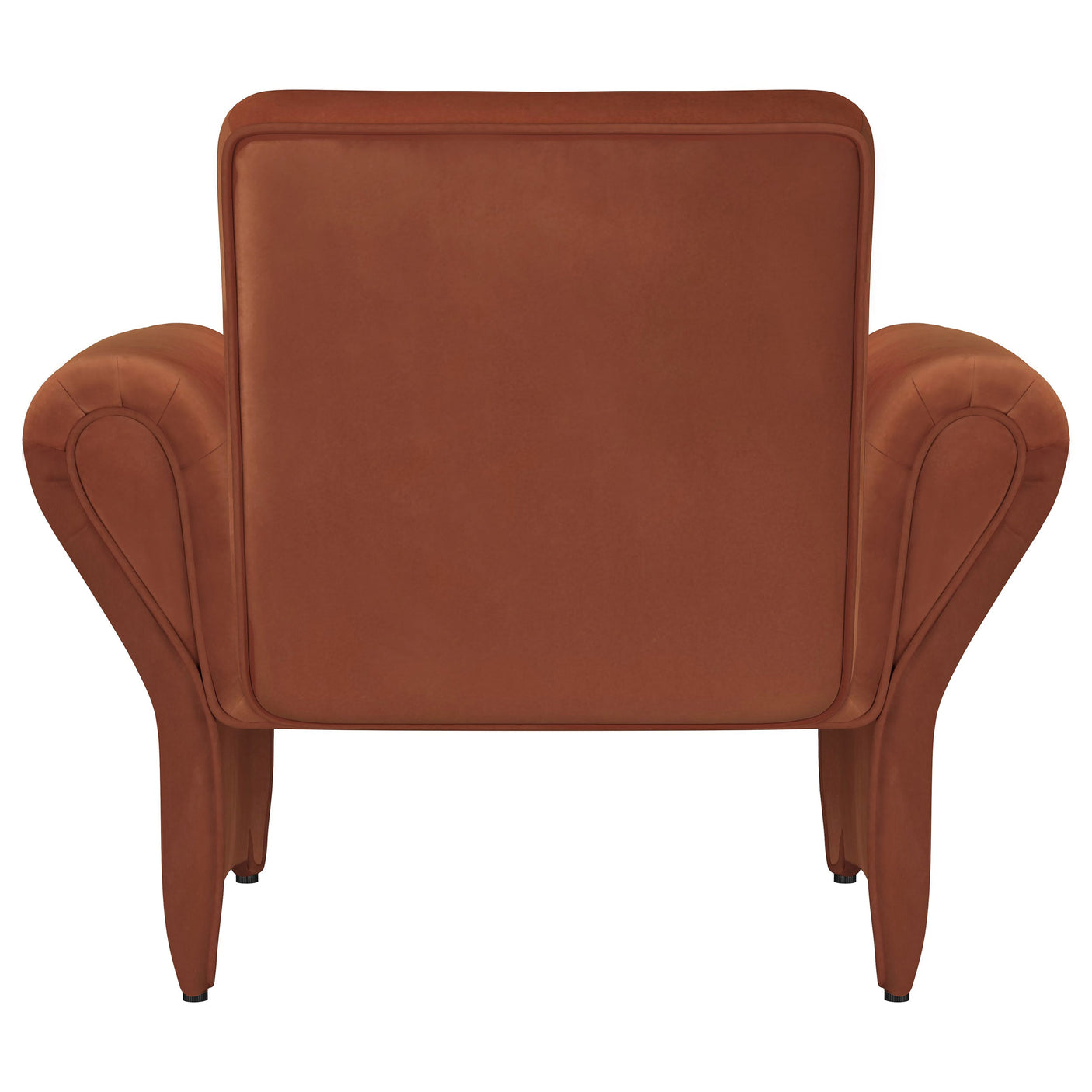 Liana Upholstered Roll Arm Accent Armchair Rust Orange