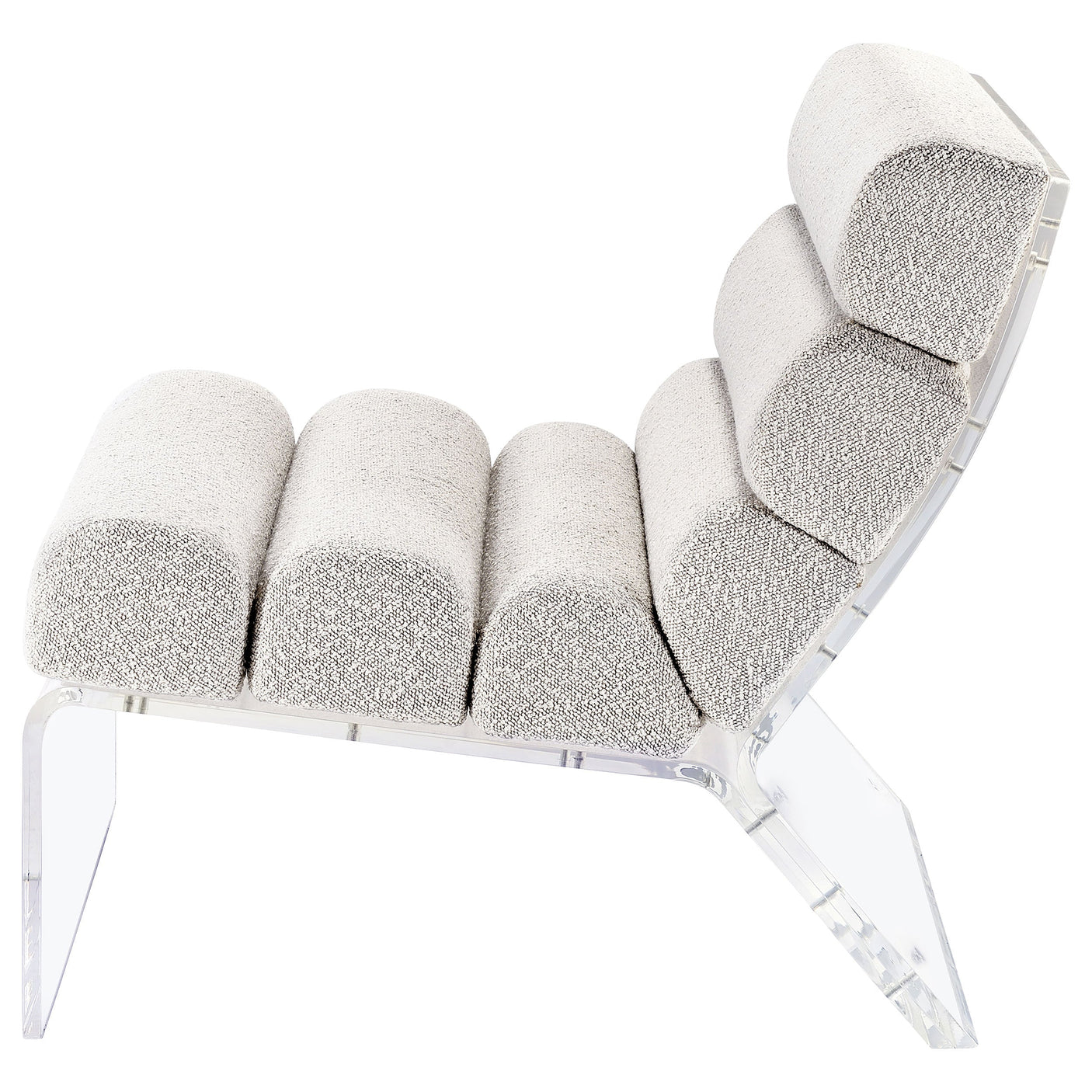 Serreta Boucle Upholstered Armless Acrylic Chair