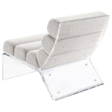 Serreta Boucle Upholstered Armless Acrylic Chair