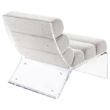 Serreta Boucle Upholstered Armless Acrylic Chair