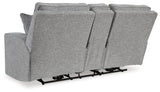 Biscoe Power Reclining Loveseat/Console/Adjustable Headrest