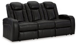 Caveman Den Power Reclining Sofa with Adjustable Headrest