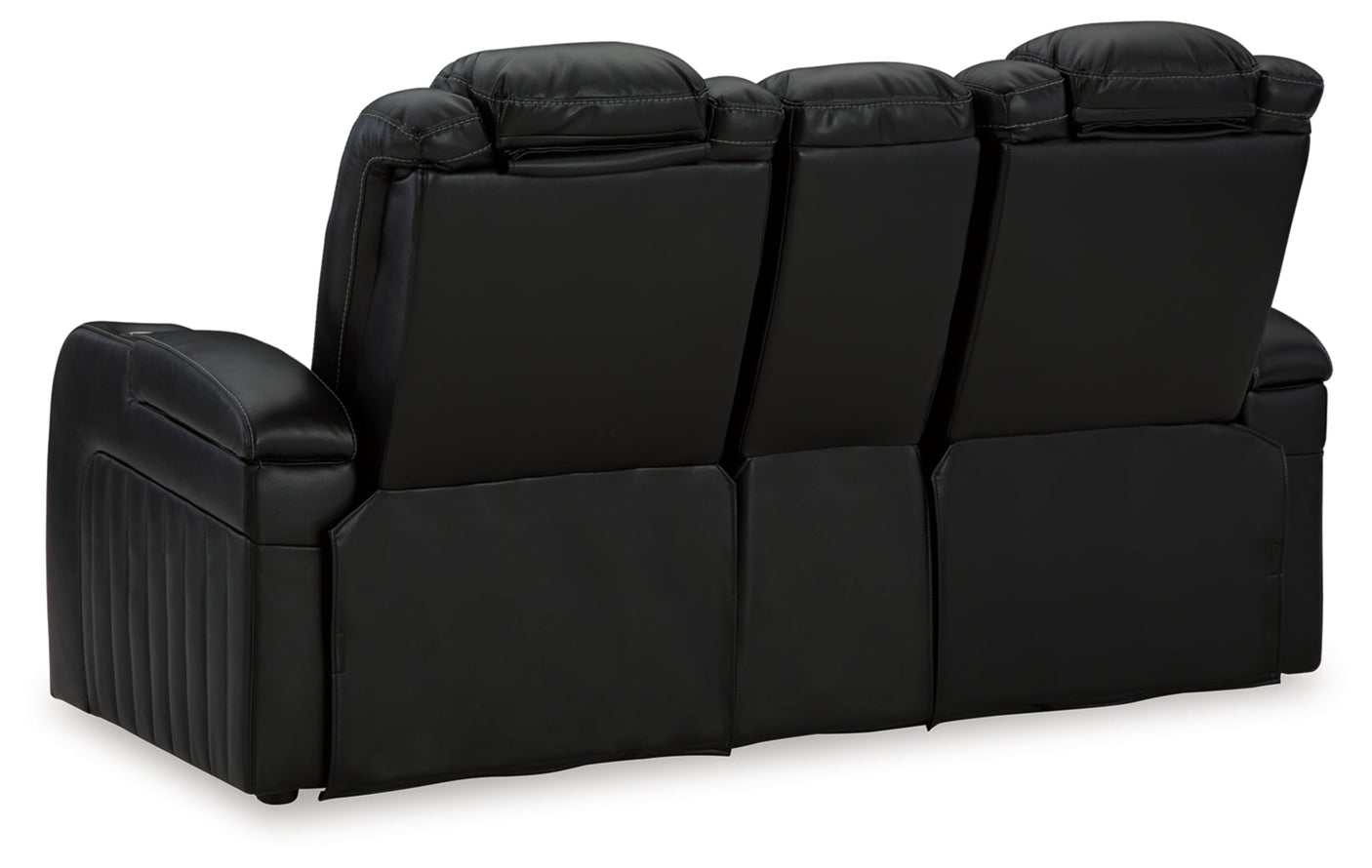 Caveman Den Power Reclining Loveseat/Console/Adjustable Headrest