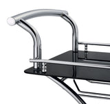 Elfman 2-tier Glass Shelf Metal Bar Cart