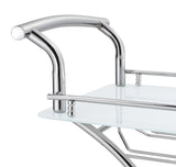 Elfman 2-tier Glass Shelf Metal Bar Cart