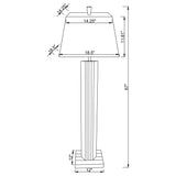 Elena 67-inch Square Tapered Mirrored Floor Lamp Brown