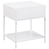 Amherst 1-drawer Radio Weave Cane Metal Bedside Table