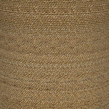 Halden Round Woven Seagrass Accent Side Table Light Brown