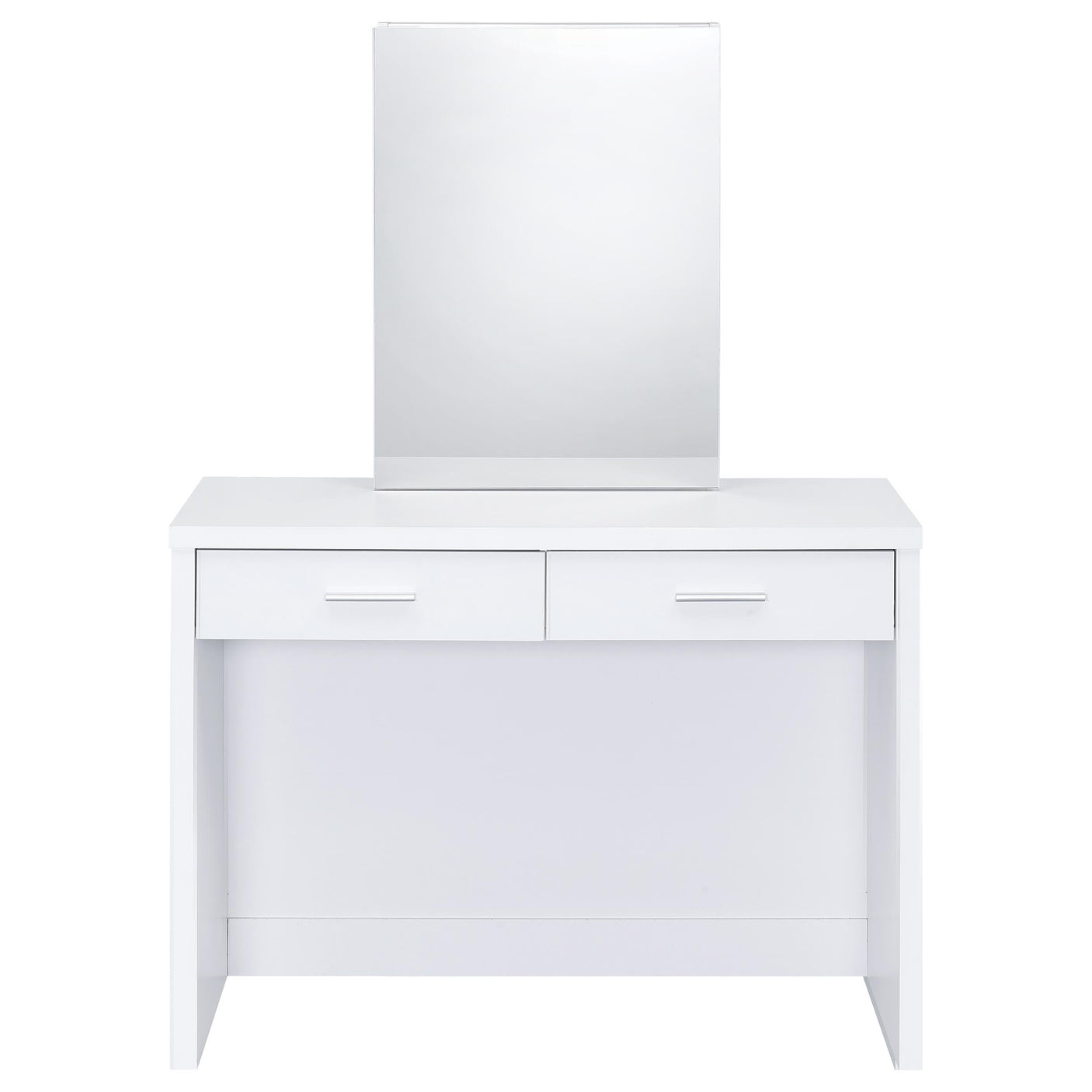 Bunbury Makeup Vanity Table Set Storage Mirror and Stool White