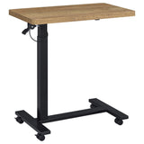 Westpark Pneumatic Adjustable C-Shape Side Table with Casters Black