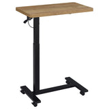Westpark Pneumatic Adjustable C-Shape Side Table with Casters Black