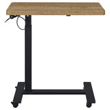 Westpark Pneumatic Adjustable C-Shape Side Table with Casters Black