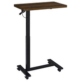 Westpark Pneumatic Adjustable C-Shape Side Table with Casters Black