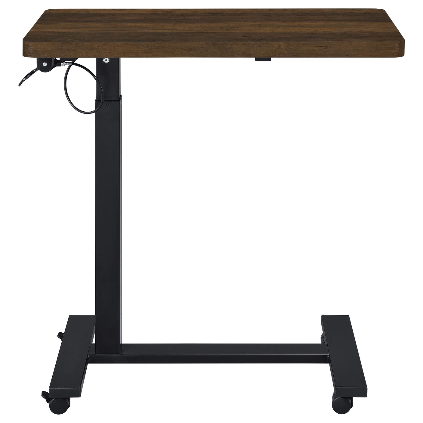 Westpark Pneumatic Adjustable C-Shape Side Table with Casters Black