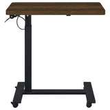 Westpark Pneumatic Adjustable C-Shape Side Table with Casters Black