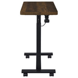 Westpark Pneumatic Adjustable C-Shape Side Table with Casters Black