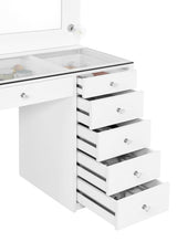 Acena 7-drawer Vanity Set with ing High Gloss