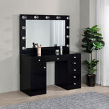 Acena 7-drawer Vanity Set with ing High Gloss