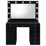 Acena 7-drawer Vanity Set with ing High Gloss